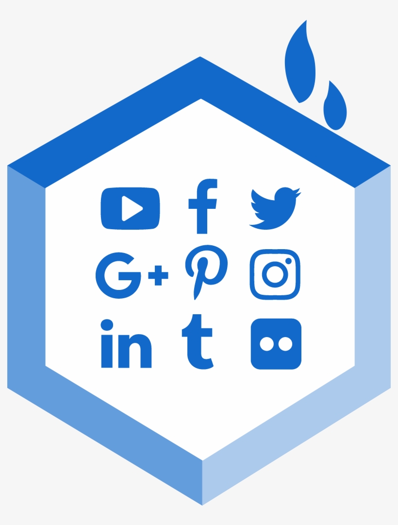 Easy Social Media Links - Facebook Instagram Twitter Silhouette, transparent png
