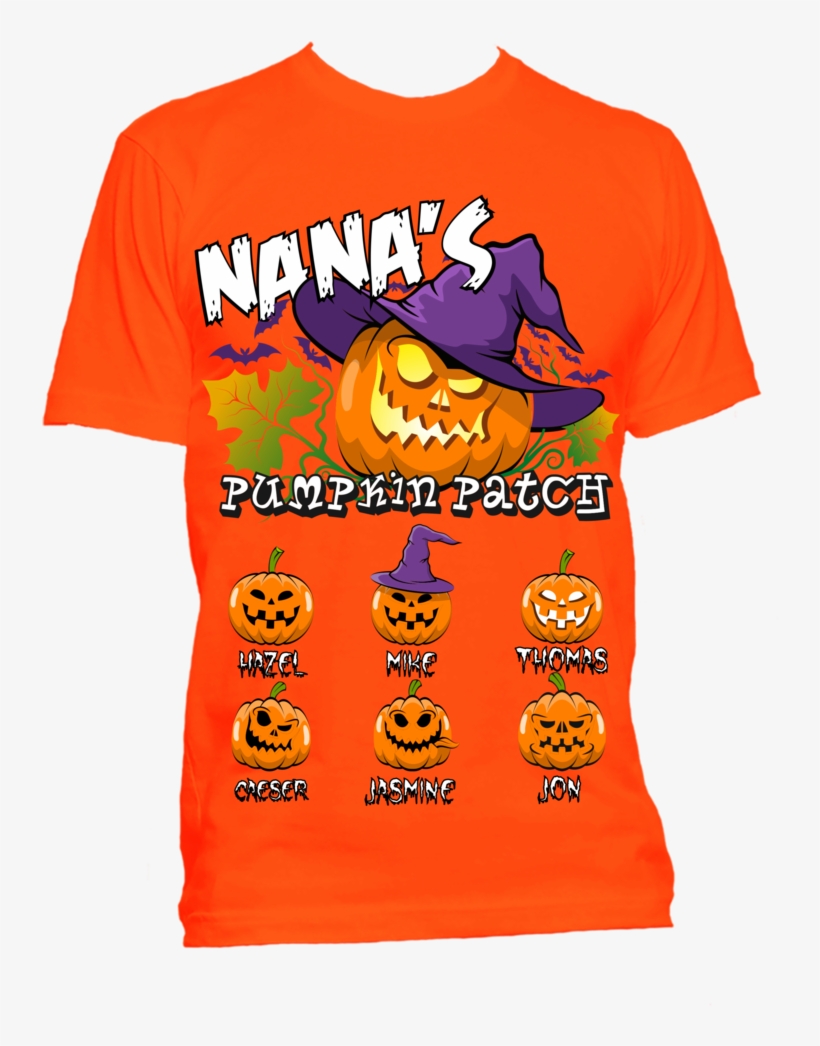 Halloween T-shirts Nana's Pumpkin Patch Special Edition - Active Shirt, transparent png
