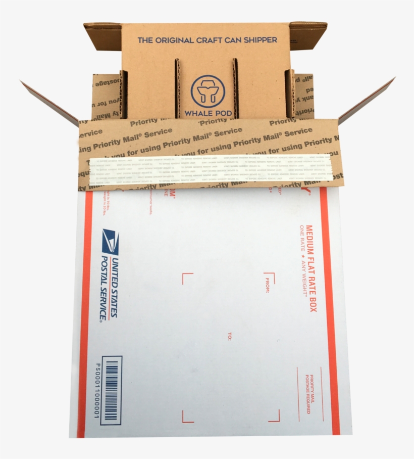 6 Pack Usps Flat Rate Whale Pod Shipper Whale Pod Shipper - United States Postal Service, transparent png