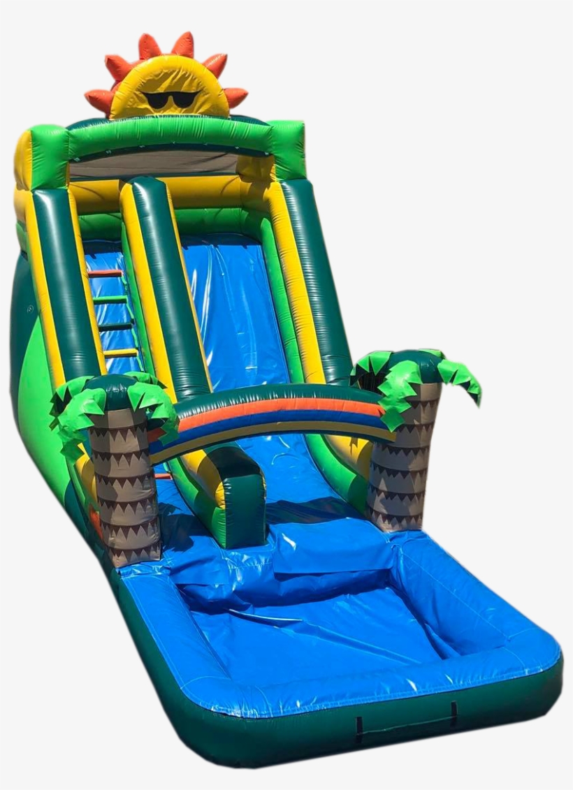 Ws-076 Tropical Water Slide - Inflatable, transparent png