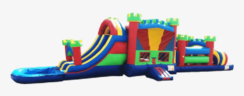 5in1 Obstacle Water Slide - Inflatable, transparent png