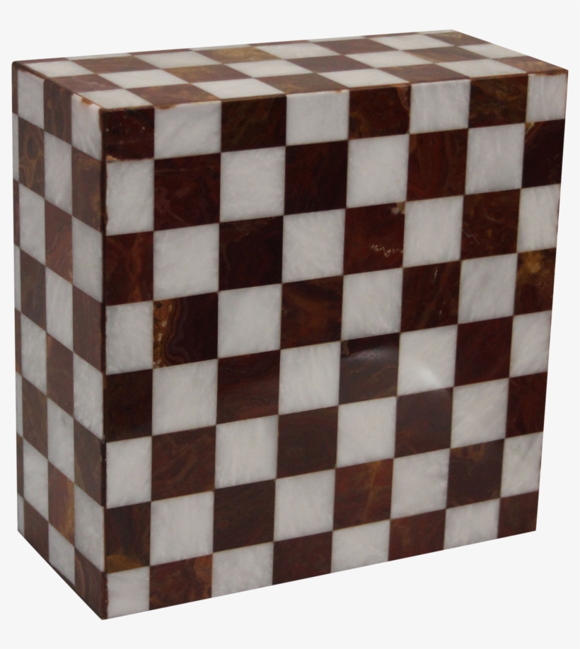 Checkered Marble Cremation Urn In Red And White - Skateboard Checker Grip Tape, transparent png