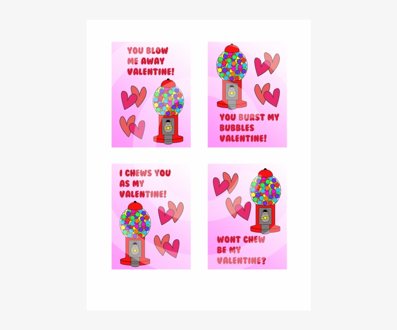 Bubble Gum Valentines Cards - Bubble Gum Valentines Day Cards, transparent png
