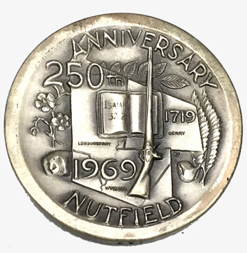 Nutfield 250th Medal Silver - Dime, transparent png
