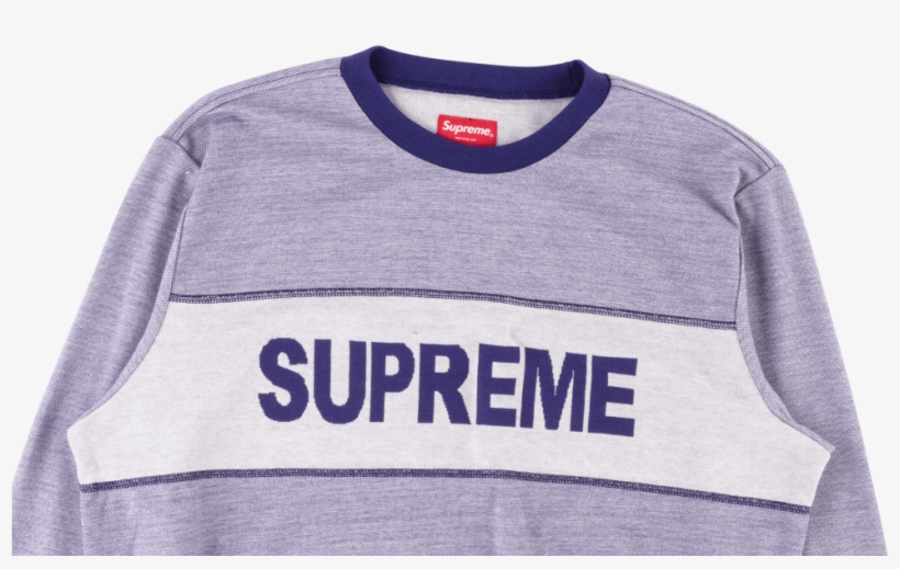Supreme Tonal Stripe Logo Crewneck 2025 | www.urbag.ws