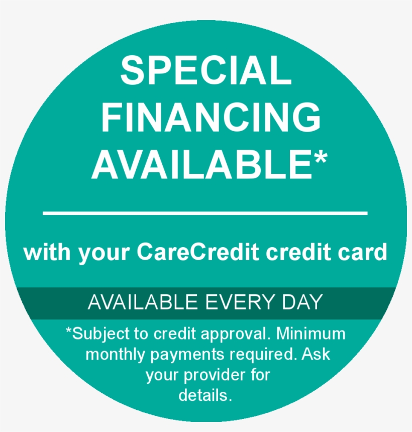 We Offer 3rd Party Financing With Carecredit To Help - Circle, transparent png