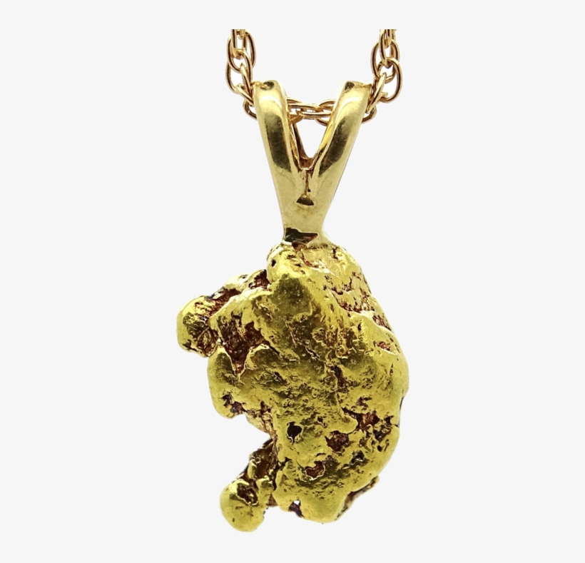 54 Gold Nugget Necklace - Locket, transparent png
