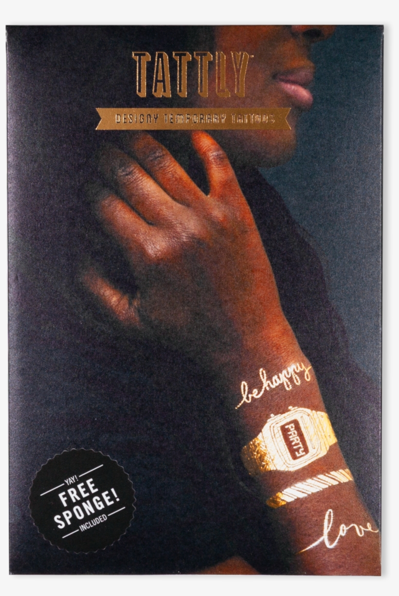 Gold Bracelet Set - Tattly, transparent png