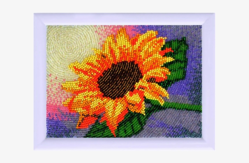 Kit De Bordado, Punto De Cruz, Esquema Para El Bordado - Вышивка Бисером Подсолнух, transparent png