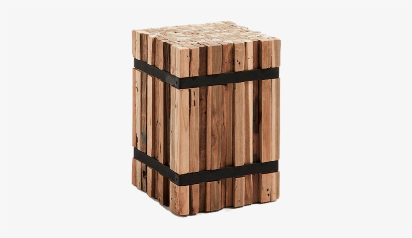 Puff Bloque De Madera - Bijzettafel Teakhout, transparent png