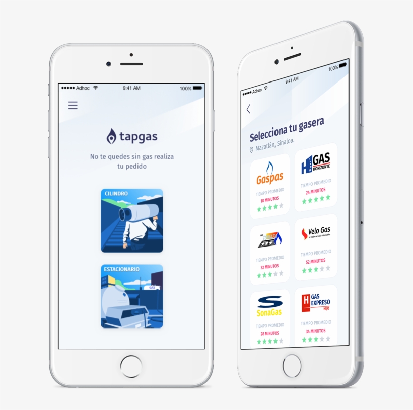 Celulares Mostrando La Aplicación Tapgas - Iphone, transparent png