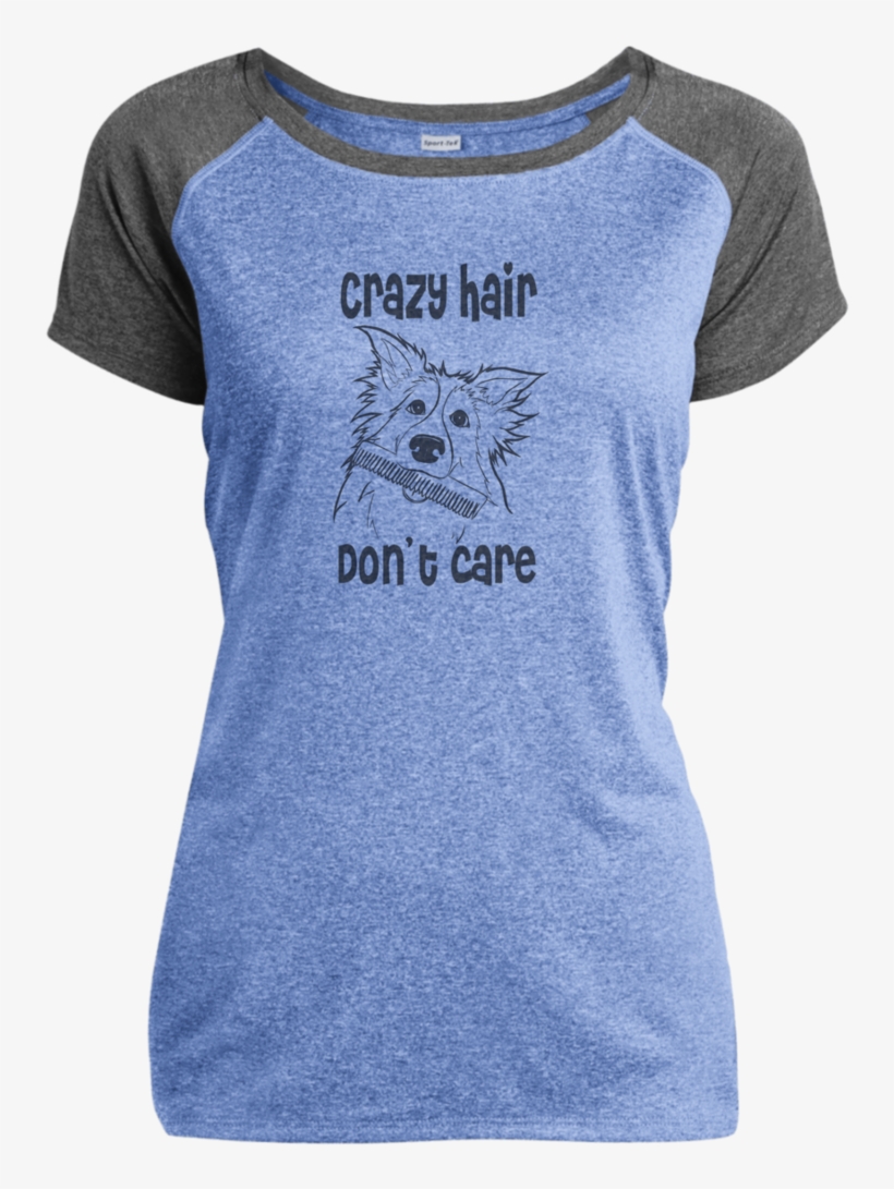 "crazy Hair Don't Care" Ladies' Baseball T-shirt - Shirt, transparent png