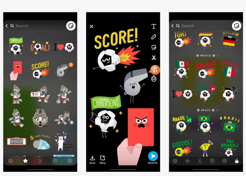 Just Open Snapchat To Find The Generic Sticker Set, - Cartoon, transparent png