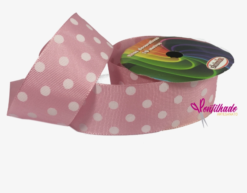 Fita De Gorgurão Poá Rosa E Branco N°9 38mm Minnie - Polka Dot, transparent png
