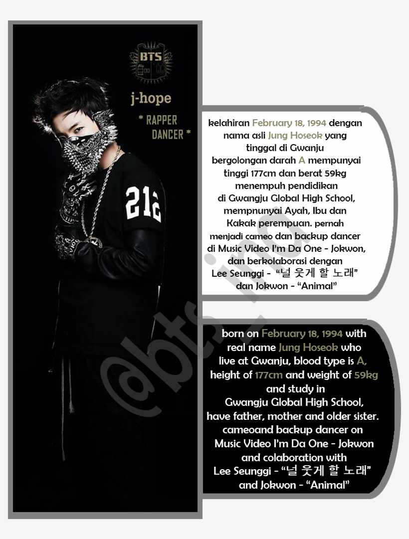 Jhope Copy - Biodata J Hope Bts, transparent png
