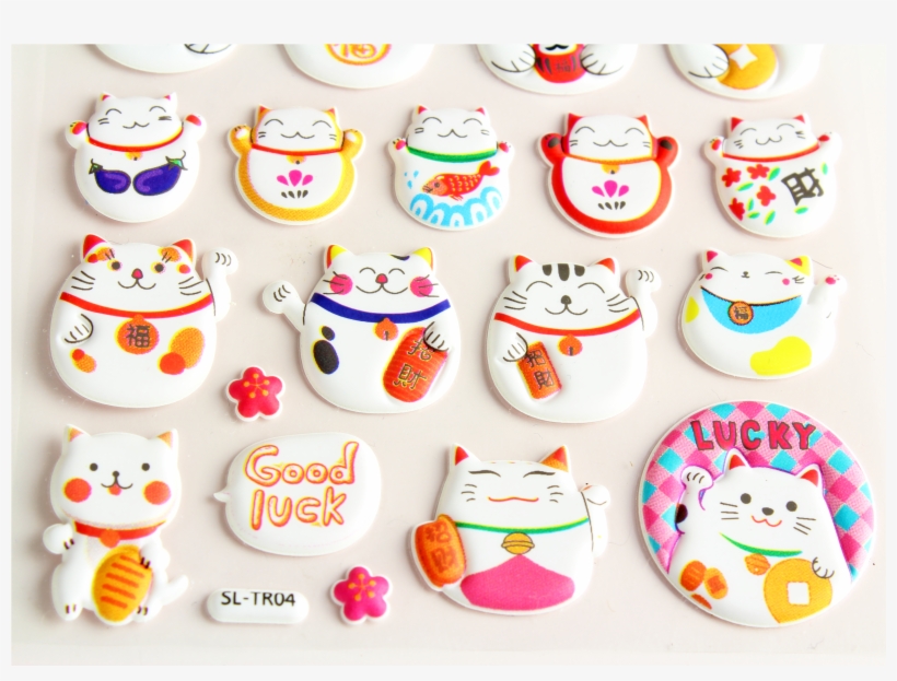 Lucky Fortune Cat / Maneki-neko Kawaii Cat 3d Puffy - Cartoon, transparent png