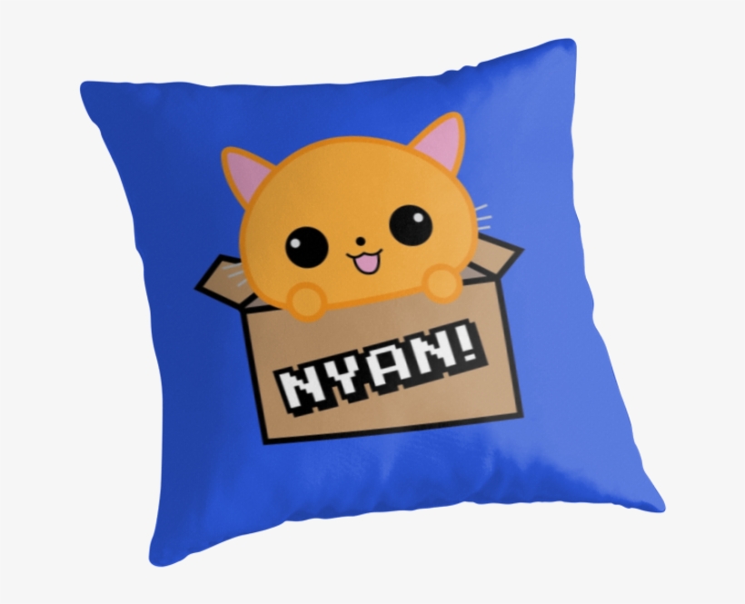 Super Kawaii Kitty Cat Cute By Mikekunak - Throw Pillow, transparent png