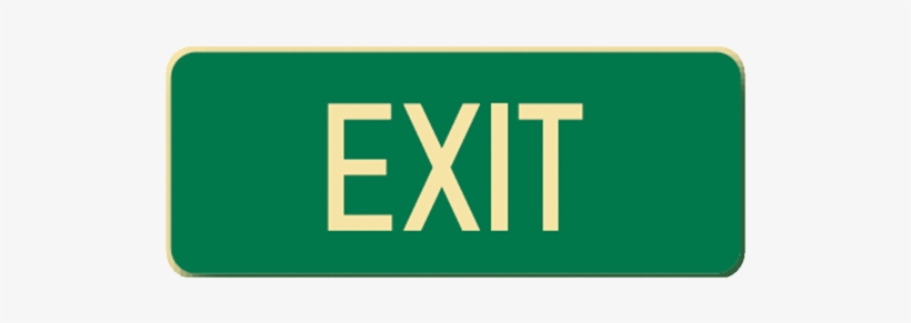 Brady Glow In The Dark And Standard Floor Sign Exit - Sign, transparent png