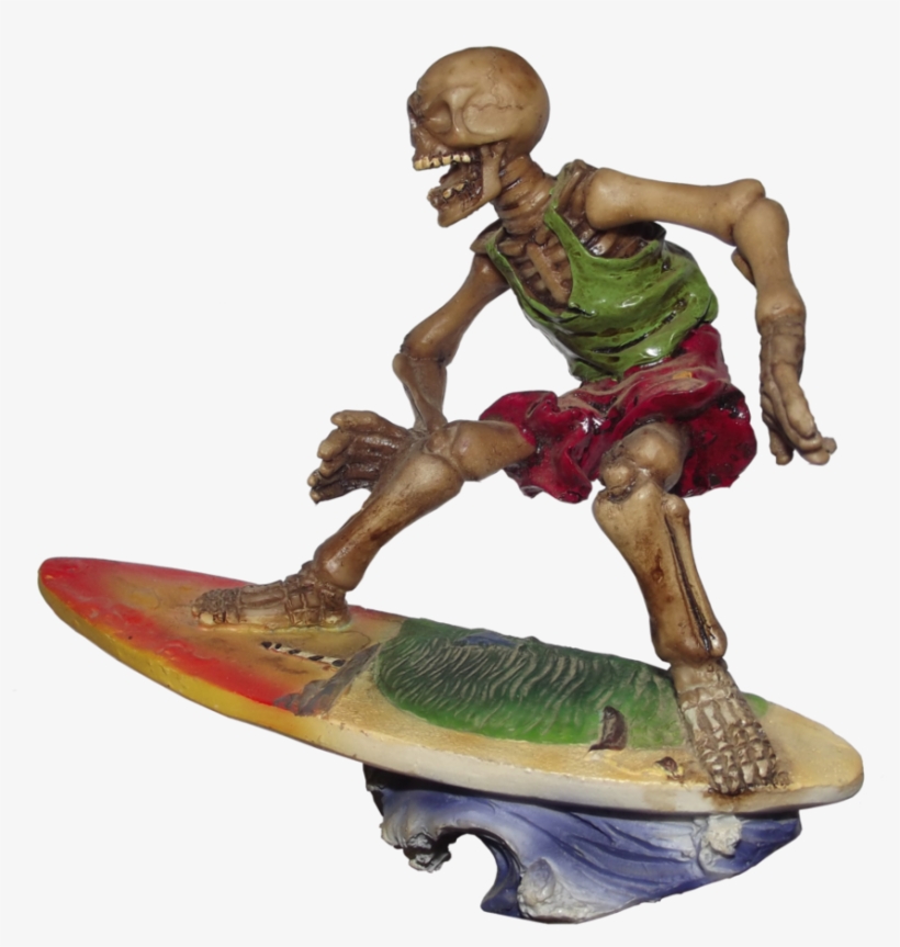 Clear Cut Png By Travail De Lame - Skeleton On A Surfboard, transparent png