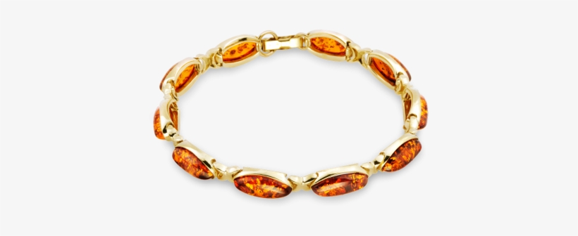 14 Carat Gold Bracelet With Amber, - Bracelet, transparent png