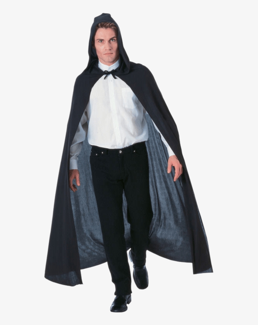 Black Full Length Hooded Cape - Capa Del Fantasma De La Opera, transparent png