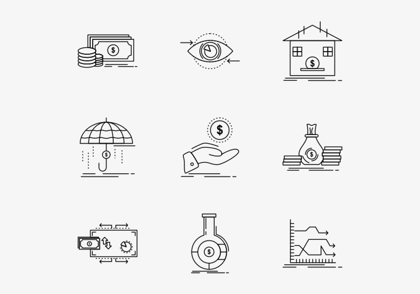 Banking - Line Art, transparent png