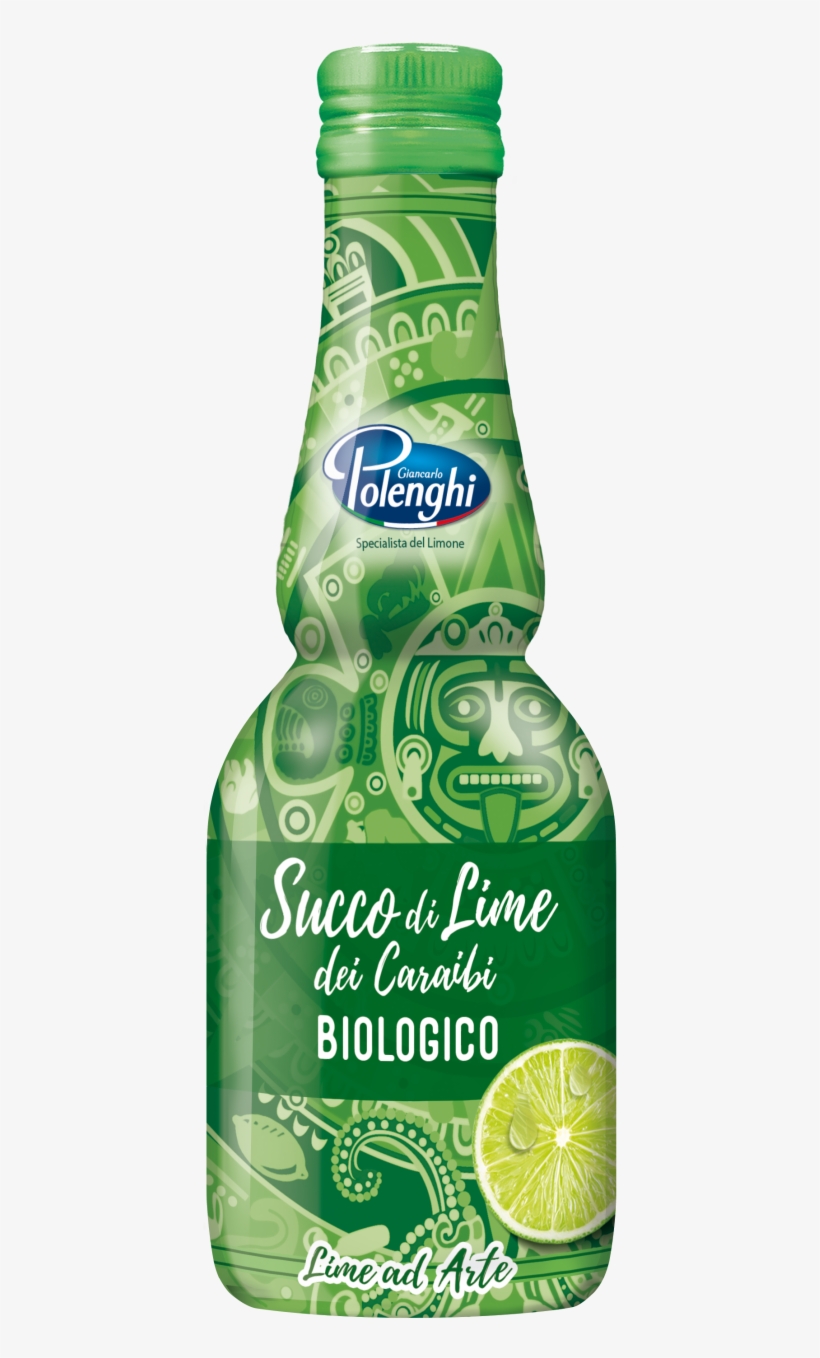 Caraffina Organic Lime Juice - Glass Bottle, transparent png