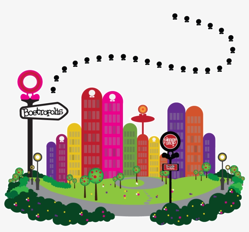 High In The Sky Sits The Colourful Pillars Of Boetropolis, - Illustration, transparent png