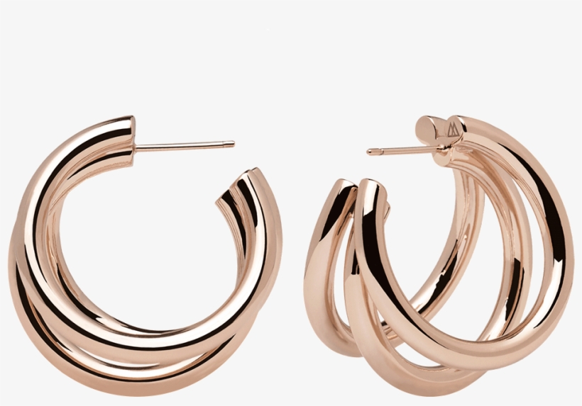 True Rose Gold Earrings - Earring, transparent png