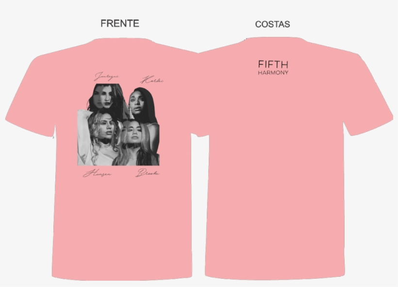 Camiseta Fifth Harmony New Album Rosa - Active Shirt, transparent png