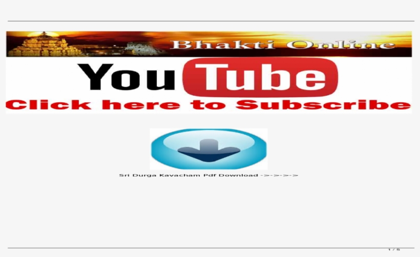 Sri Durga Kavacham Pdf Download About Download Sri - Flyer, transparent png