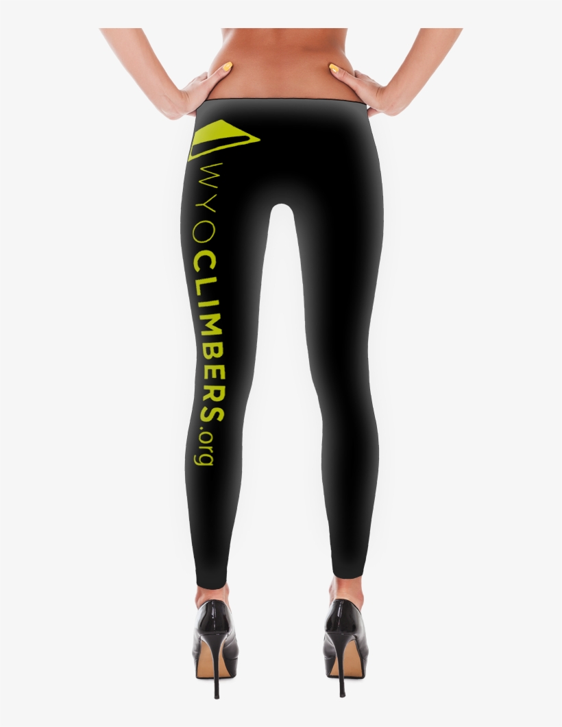 Black Tights 01 Neon Cwca Logo Long Lg 01 Mockup Back - Honeycomb Leggings, transparent png