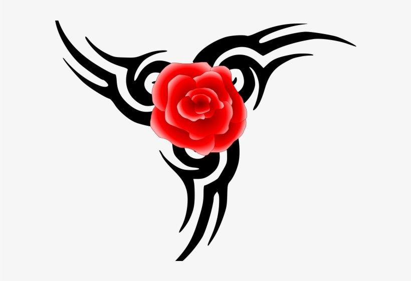 Tattoos Clipart Rose - Clipart Tribal Tattoo, transparent png