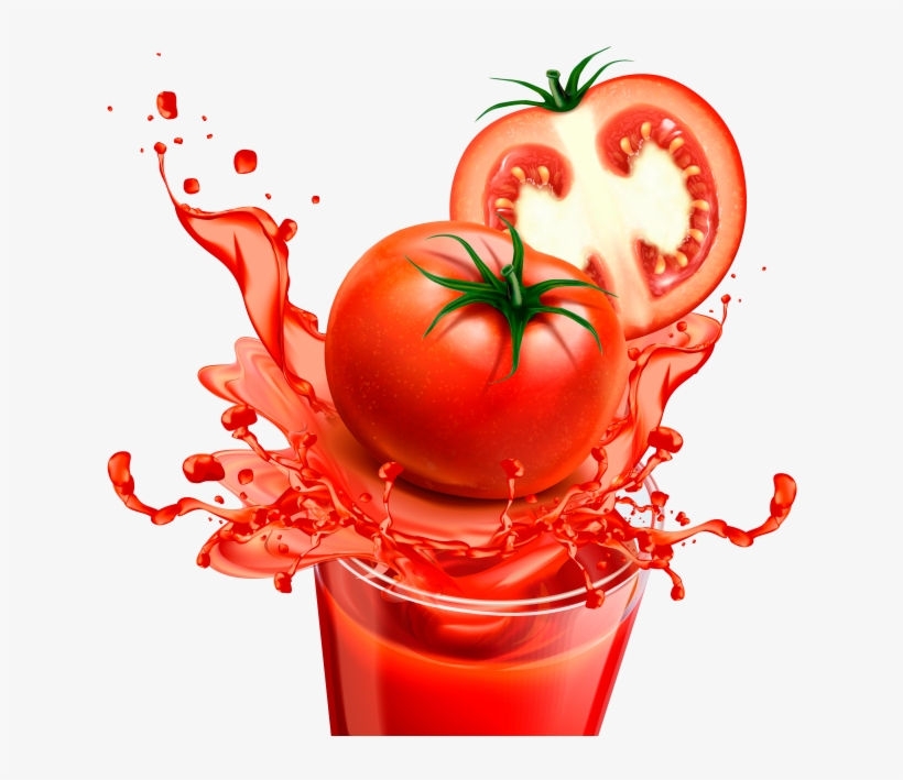 Tomato Juice - Sliced Tomato Design, transparent png