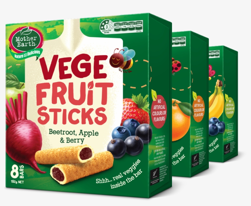 Mother Earth Vege Fruit Sticks, transparent png