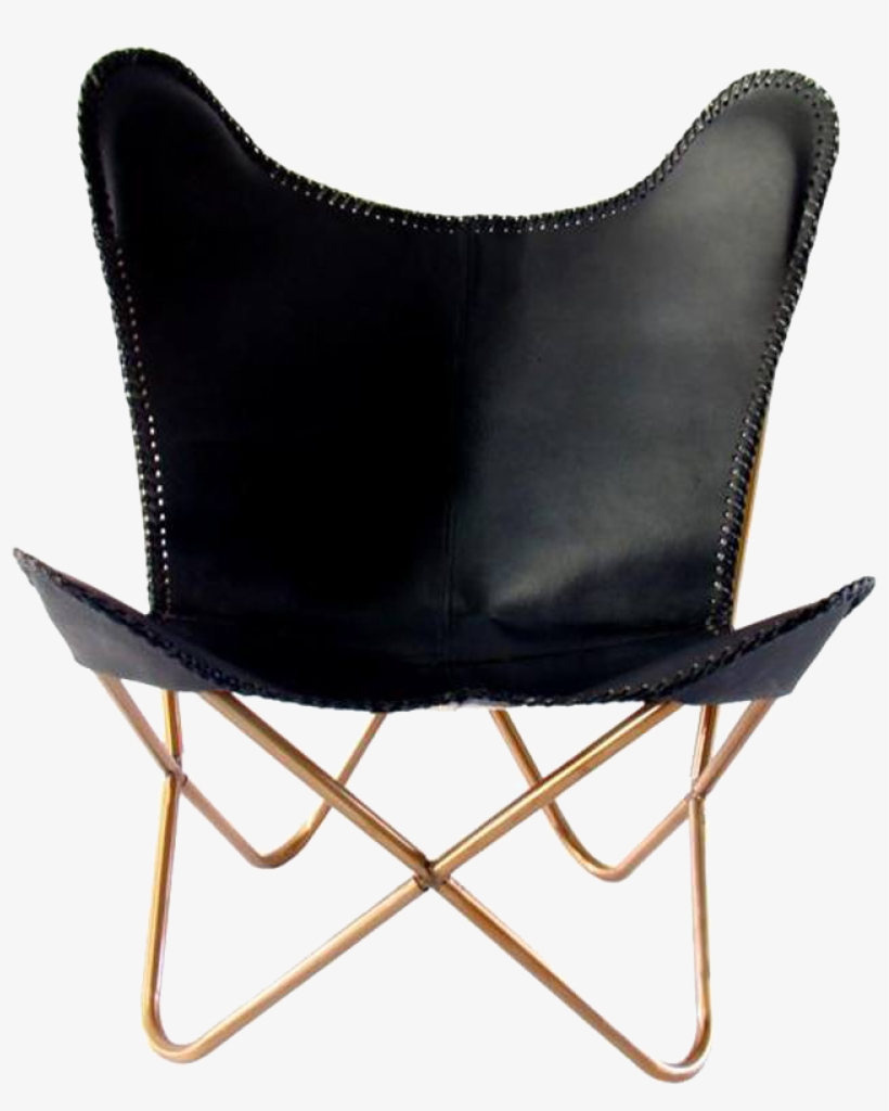 Butterfly Chair Brown Leather, transparent png