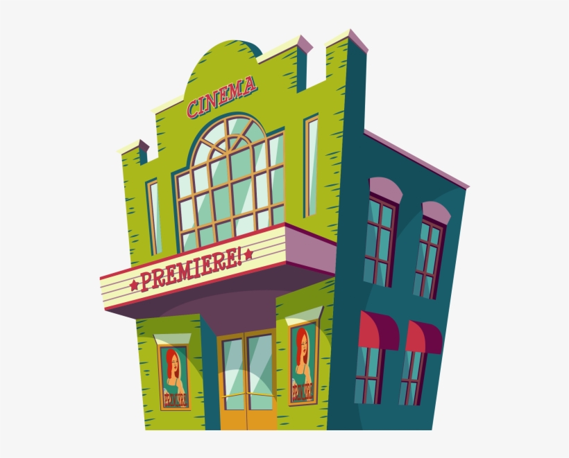 Cinema Outside Vector, transparent png