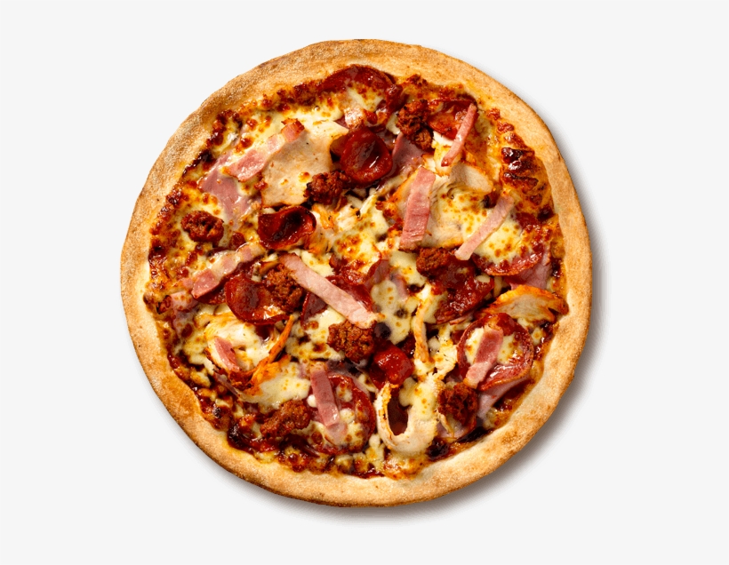 Meat Deluxe - Pizza Top View Png, transparent png