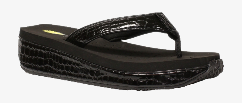 Volatile Mini Croco Black - Flip-flops, transparent png