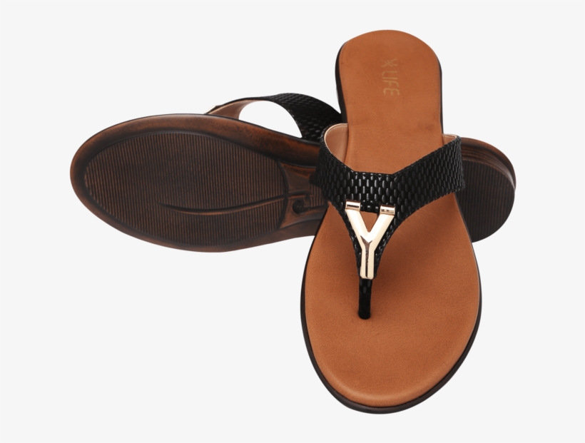 Womens Slipon Daily Wear Flat Chappal - Flip-flops, transparent png
