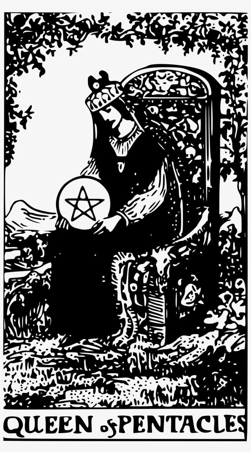 Big Image - Tarot Card The Queen Of Pentacles, transparent png