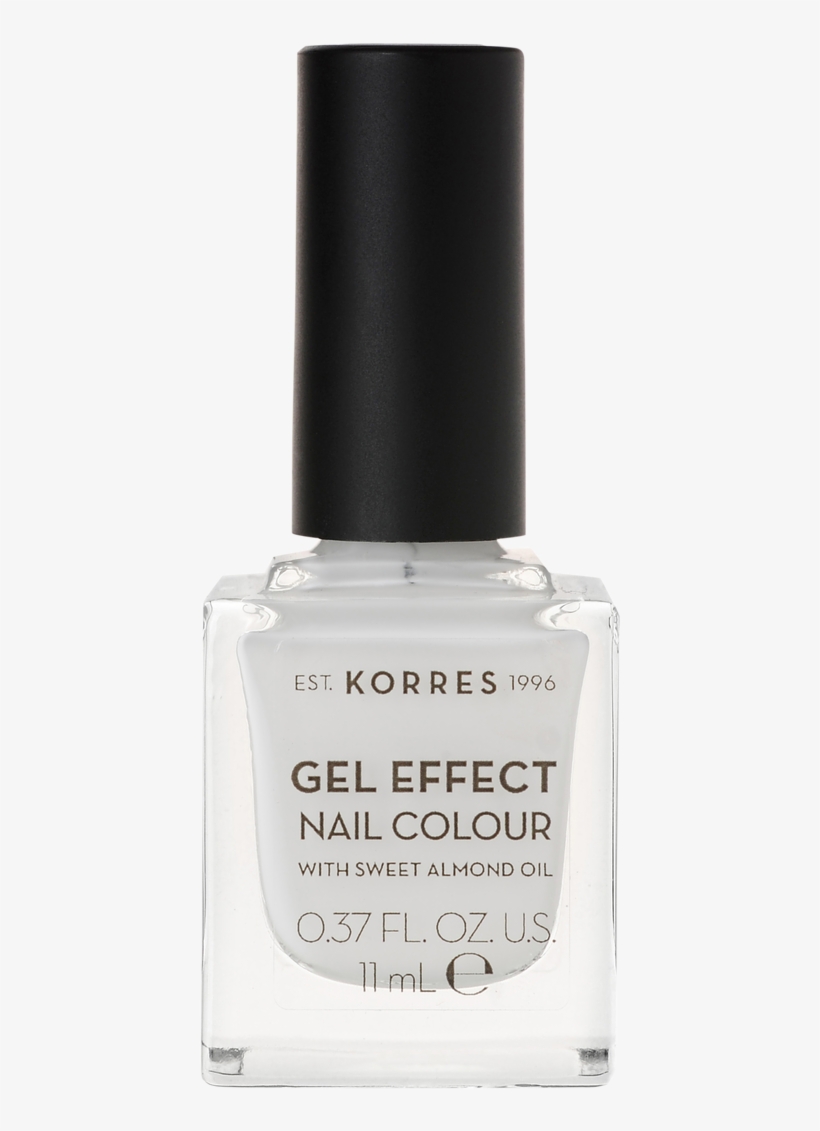 Korres Gel-effect Nail Colour 01 Blanc White - Nail Polish, transparent png