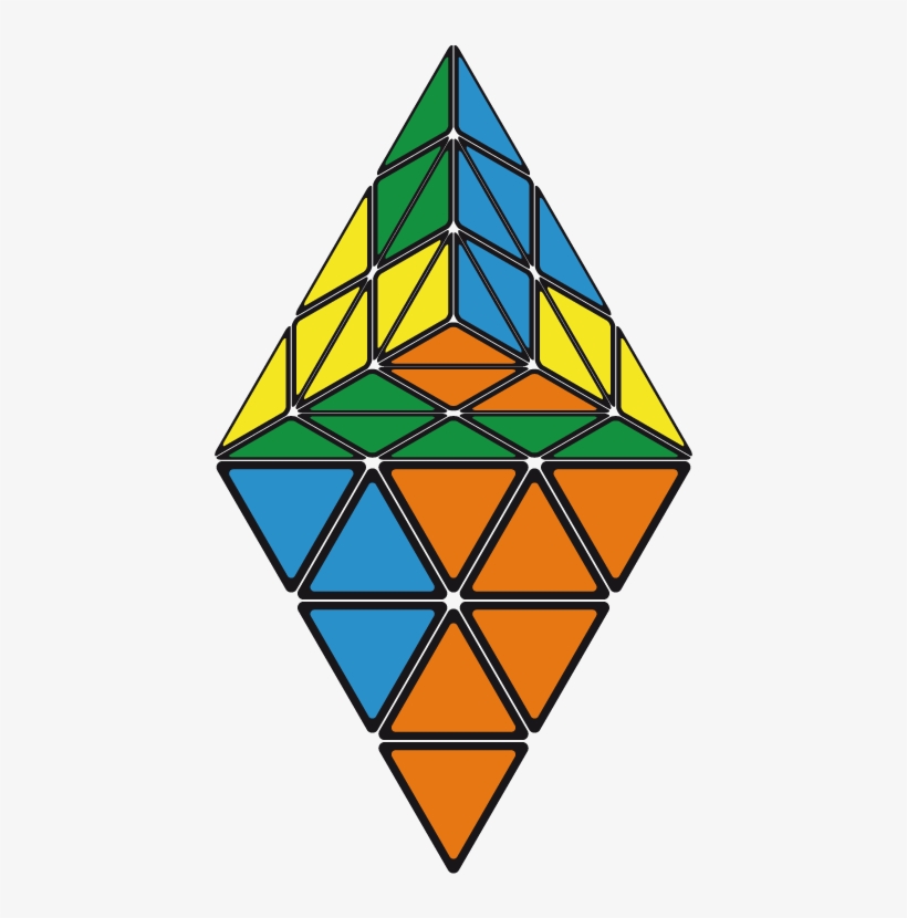 Pretty Patterns Pyraminx - Triangle, transparent png