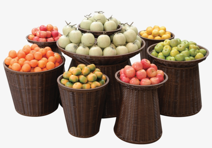 Round Plastic Basket Series - Greengage, transparent png