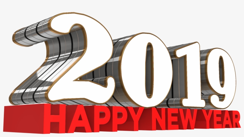 Happy New Year 2019 Free 3d Png - Illustration, transparent png