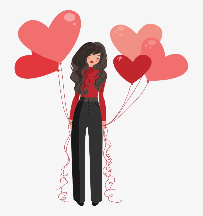 Medium Image - Menina Com Baloes Png, transparent png