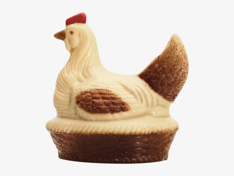 White Chocolate Hen With Comb 300g - Chicken, transparent png