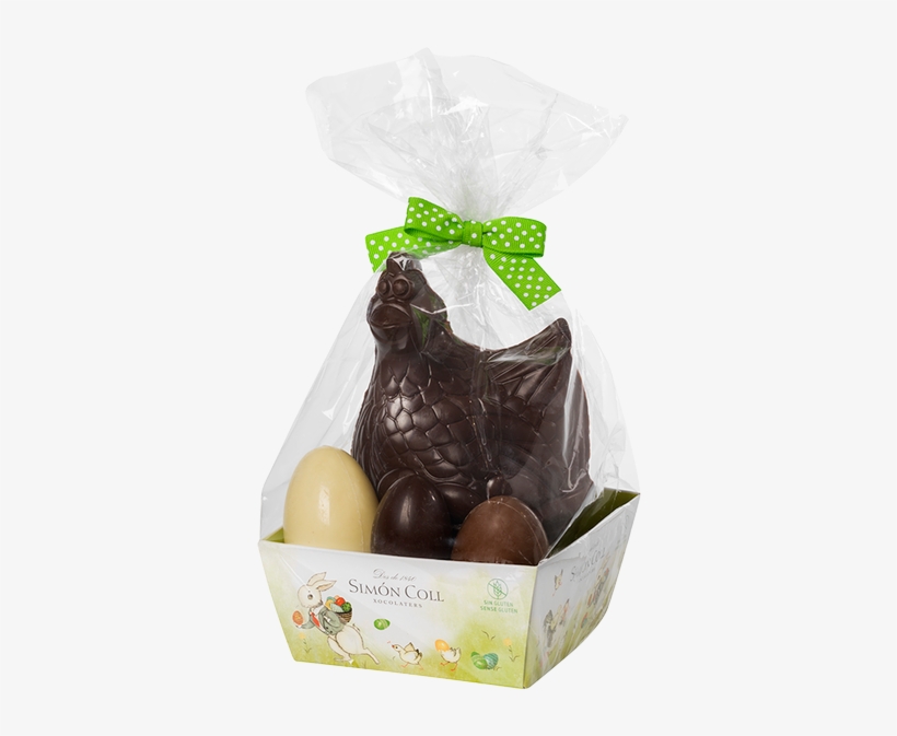 Dark Chocolate Hen With Dark, Milk And White Chocolate - Mishloach Manot, transparent png