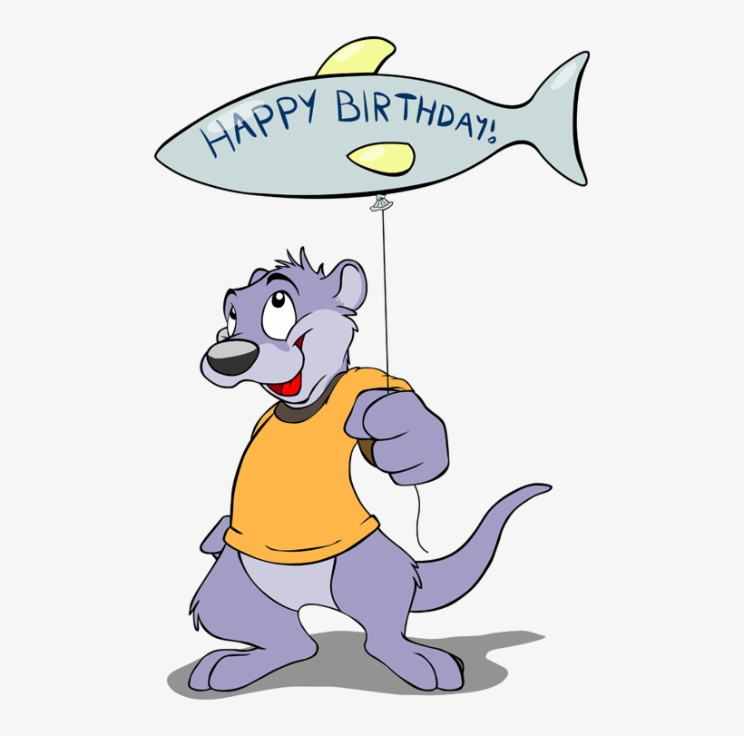 Birthday Otter - Cartoon, transparent png