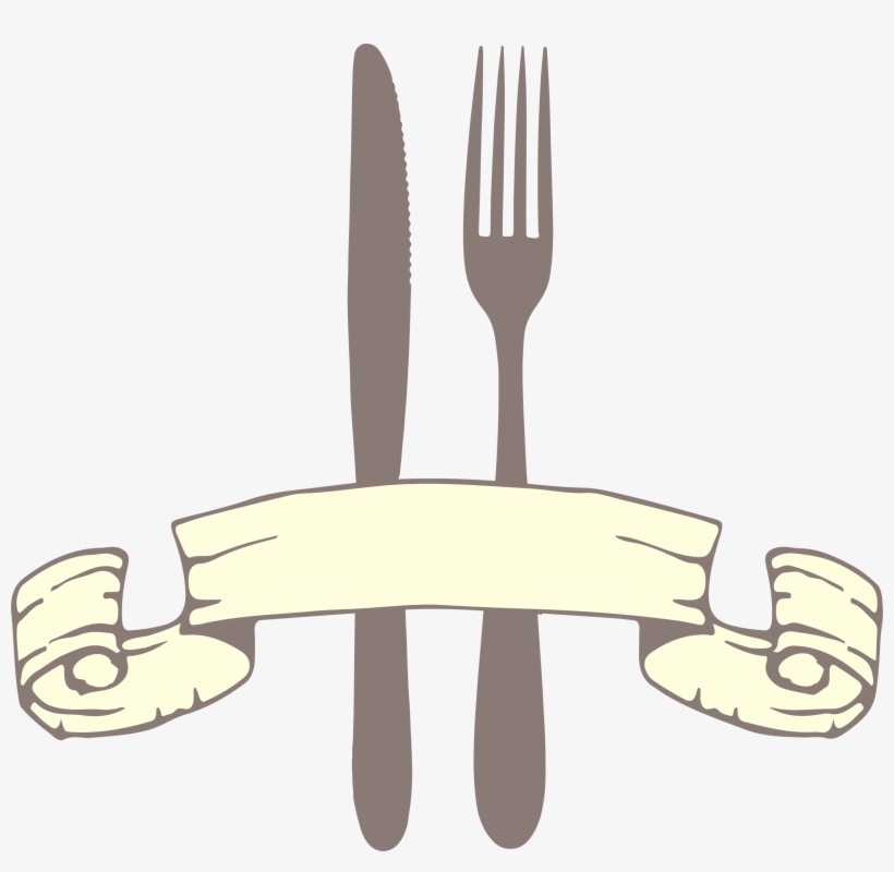Picture Black And White Library European Cuisine Yellow - Fork, transparent png